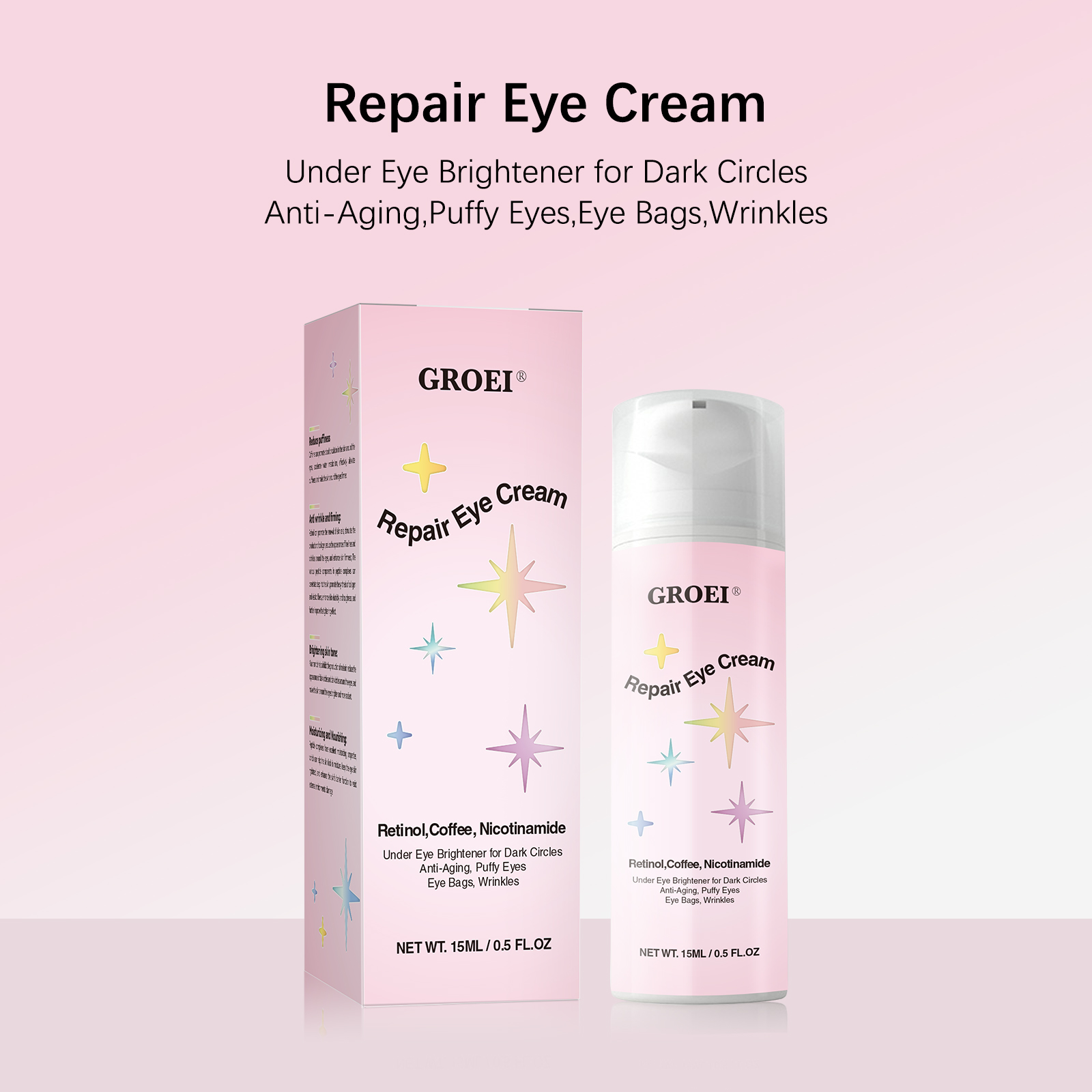 Oogcrème 15ml Retinol Koffie C - Caffeine Eye Serum recensie en prijs